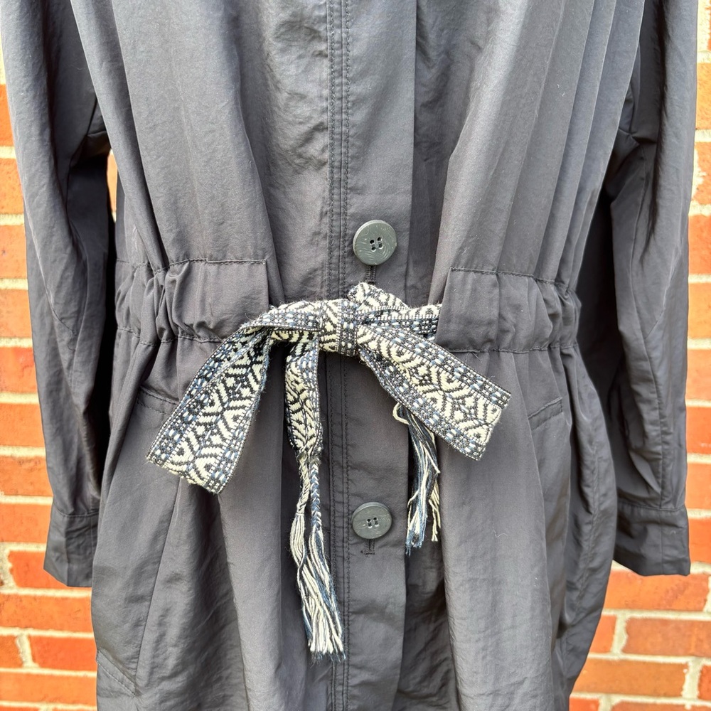 Zara Basic Black Long Sleeve Belted Button Down S… - image 3